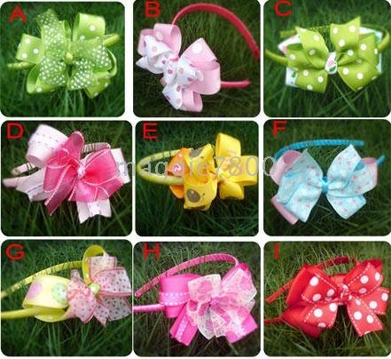 Wholesale Sweet Girls' Hair Accessories Baby hair bows Butterfly Flowers 