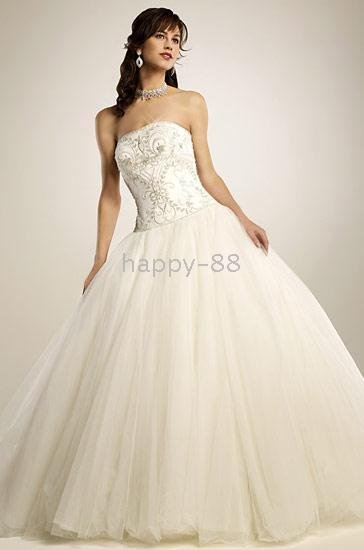 strappless aline wedding dresses