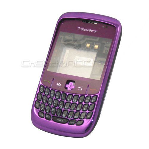 Blackberry Curve 8520 silicone case-cool design-purple-brand new in