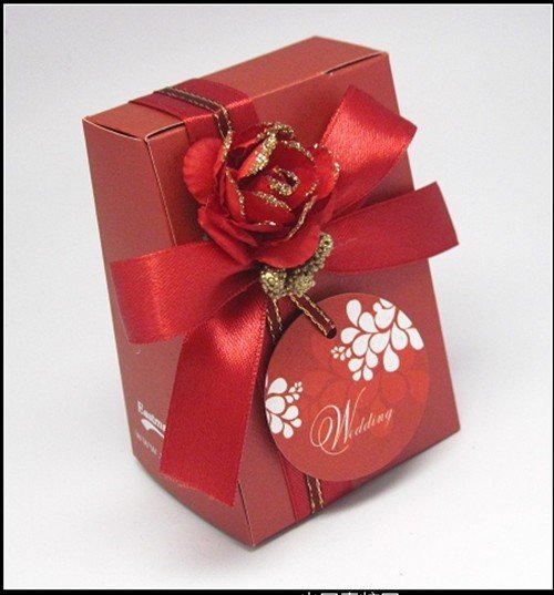 Wedding gift box 100pcs candy box red color candy box gift boxNH051