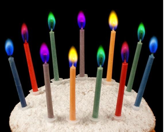 6x Colored Candles safe Flames Party Birthday Cake. Description: