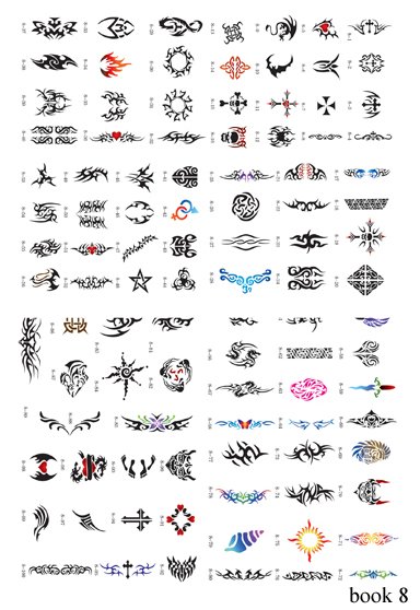 Wholesale FREE SHIPPING100x Reusable airbrush temporary tattoo stencils 