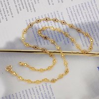 Envío Gratis, collar de imitación de modas, con el collar de cobre chapado en oro de 18 quilates, Collar, al por mayor y al por menor (China (continental))