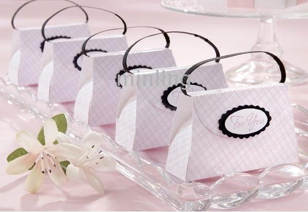 The PinkPlaid Purse Wedding candy box Wedding Gifts wedding Favors KATE
