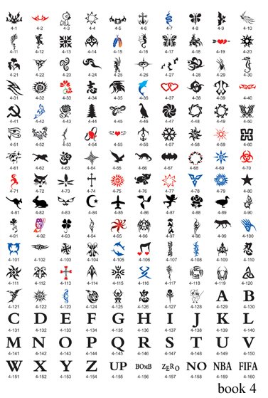 Wholesale FREE SHIPPING160 Reusable temporary tattoo stencils booksNew 