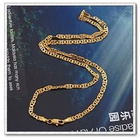 Moda collar de cadena, con el collar de cobre chapado en oro de 18 quilates, collar de imitación, Gastos de envío gratis (China (continental))