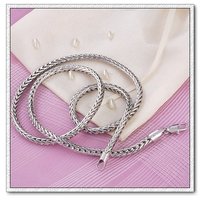 Moda collar de cadena, de cobre con collar de platino, joyería collar, Gastos de envío gratis (China (continental))