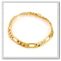 Moda joyas pulsera, brazalete de aleación, de cobre con oro 18k pulsera, cadena y pulsera de Enlace, envío gratis (China (continental))