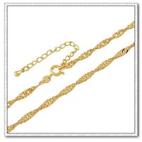 Moda collar de cadena, con el collar de cobre chapado en oro de 18 quilates, un collar de joyas, Gastos de envío gratis (China (continental))