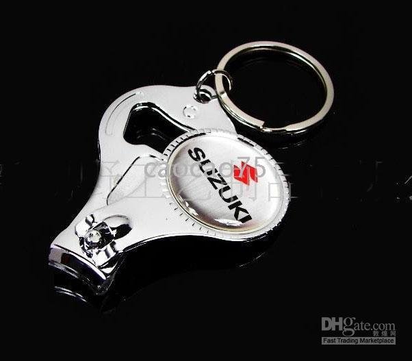 Wholesale 100 pcs /lot New alloy SUZUKI logo Nail clippers Car keychains
