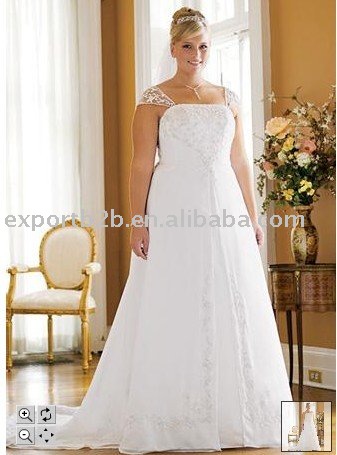 plus size wedding dress with sleeves. Wholesale PLUS SIZE satin A