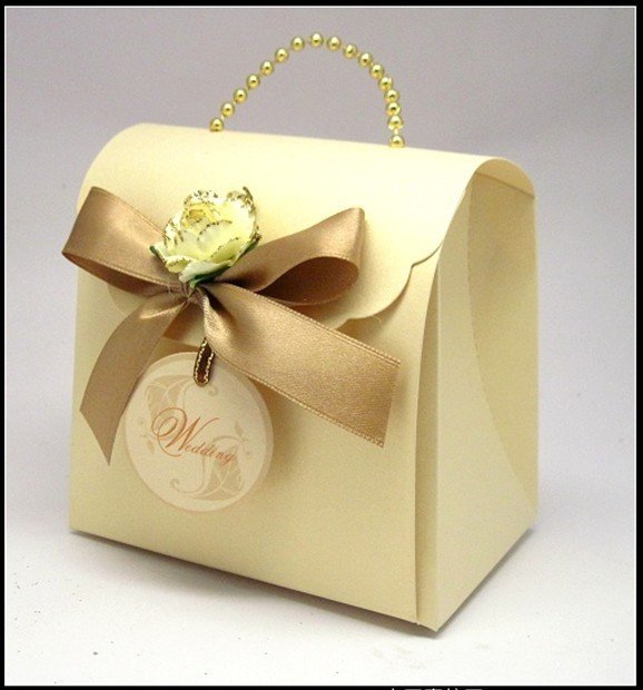 Wedding favors NH073 big size candy box ivory color gift box 