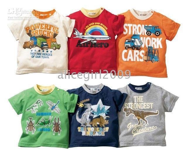 Wholesale cute designs short sleeve shirts 254 baby boys T shirts