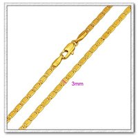 Moda collar de cadena, de cobre con collar de oro 18k, collar de bisutería, Gastos de envío gratis (China (continental))