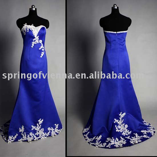 royal blue and silver wedding dresses images