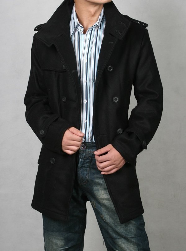 Male-Fashion-Trench-Coat-Black-Grey-leisure-jacket-coat-Men-s-Slim-NEW-Men-s-Slim