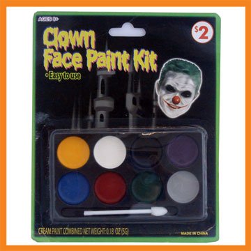 clown faces makeup. Hot Clown face paint kit