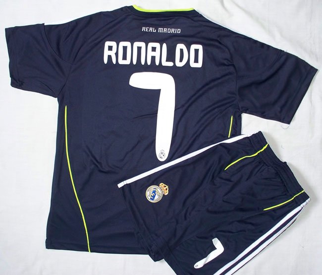 official Real Madrid soccer jerseys. Cristiano Ronaldo during Real Madrid