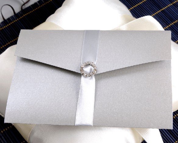 Wedding invitation business invitation card HDSZS with ribbon decoration 