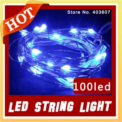 Great sale100 LED 10M christmas wedding String Fairy Lights Blue Free 