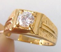 Exquisite Topaz 18k yellow gold GP Ring. Free Shipping   Mix(China (Mainland))