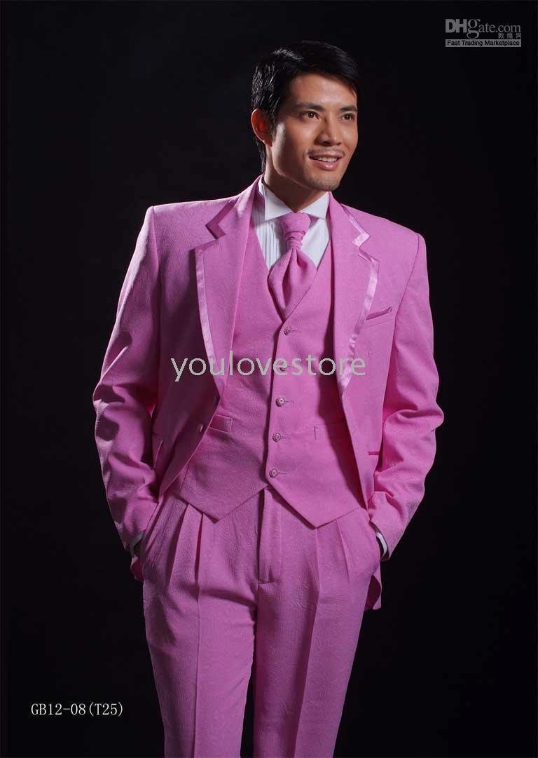 pink wedding suits for men