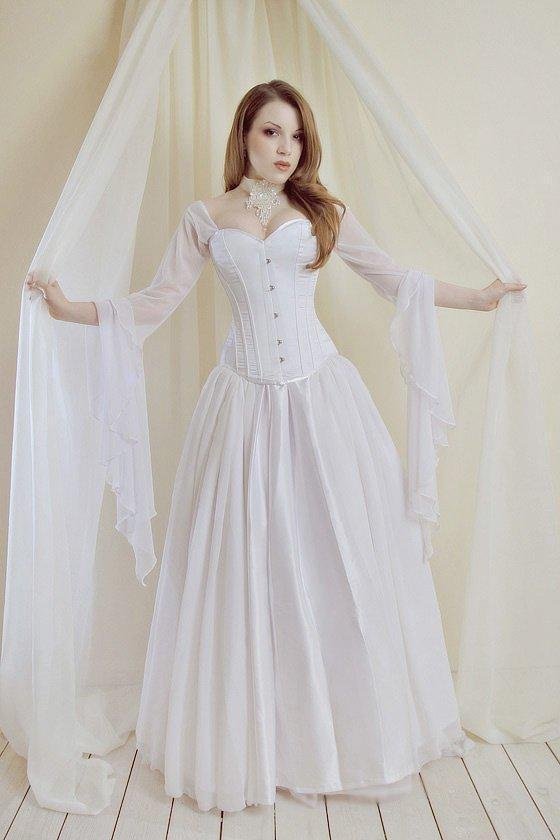 Free shipping Lovely Corset Set White wedding dress corset women's clothes