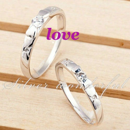 Wholesale silver rings925 silver couple rings for coupleslovers WR034w