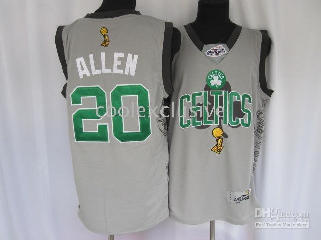ray allen hot. Wholesale Hot !!!Drop shipping 2010 Commemorative #20 Ray Allen Celtics basketball Jerseys grey jersey