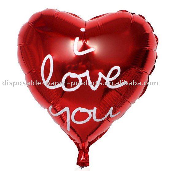 love heart balloons. Wholesale I love you heart