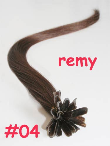 500S 18"Remy Nail Tip Hair Extensions Silky Straight #04 chocolate brown 