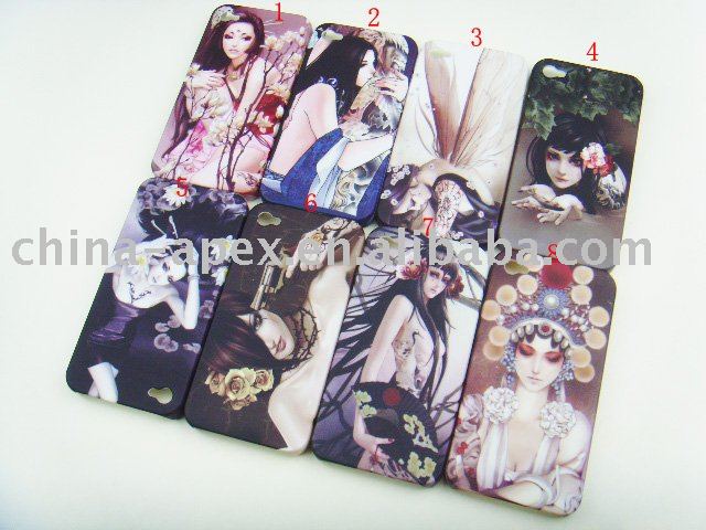 Wholesale Free shipping 100pcs Sexy Ghost Tattoo Girls Hard Back Cover Case 