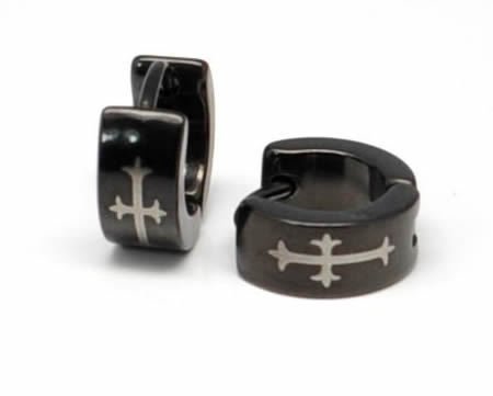 earrings on men. Hook Cross Men#39;s Earring