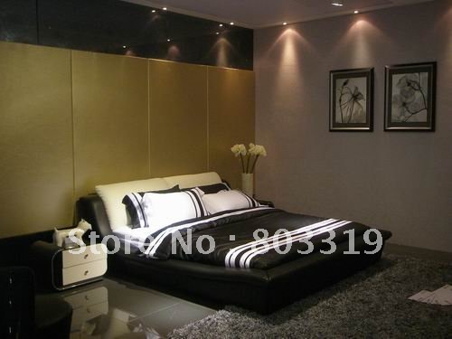 Modern home furniture bedroom set Soft bed,fabric bed model 197B ...