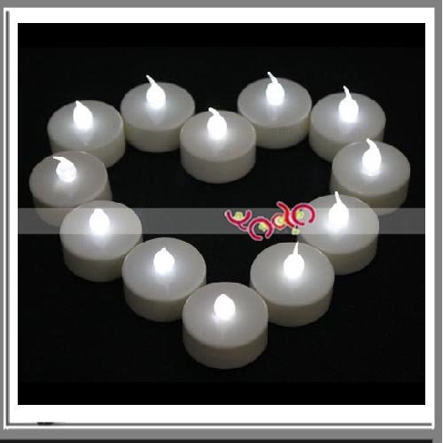 Free Shipping From USA 12 x White Led Light Wedding Party Flameless Candle