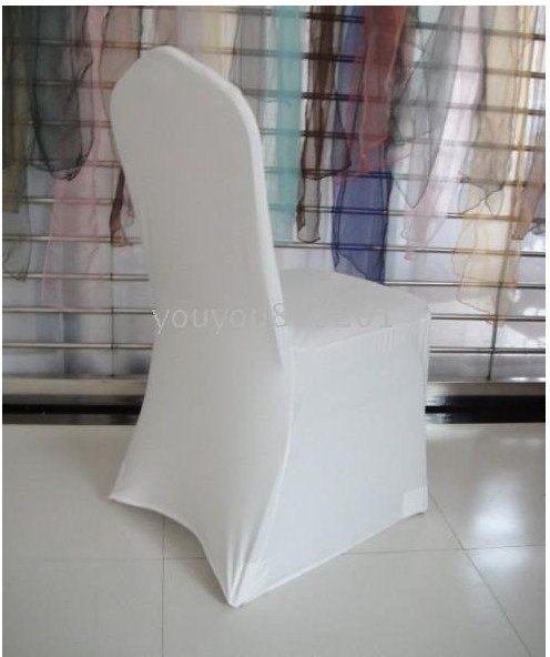 Wholesale Free shipping 100pcs Ivory poly spandex chair cover for wedding 