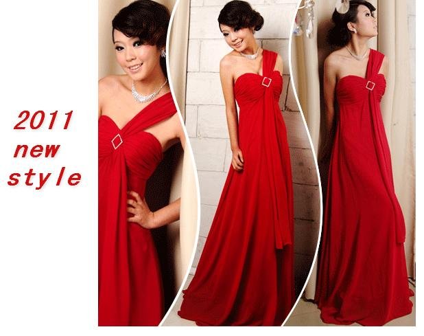 free shipping 2011 new style bridesmaid dress chinese classic red bridal 