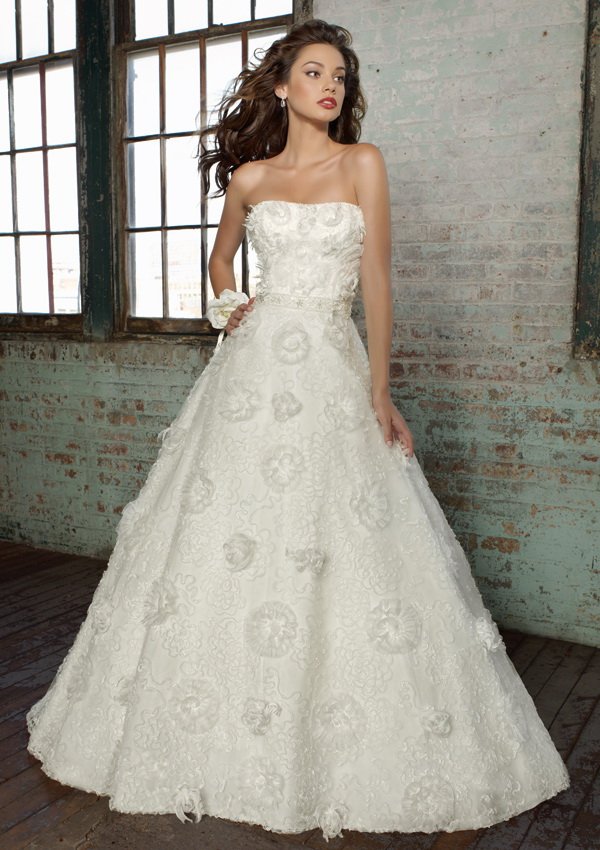 Full A line One shoulder Ruched Bridal Gowns Designer Wedding Dresses