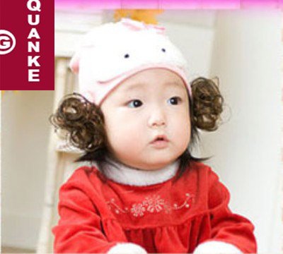Baby Hats on Cotton Baby Wig Caps  Cute Kids Toupee Hats Baby Warm Wool Hat  Baby