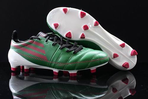 Wholesale Football Boots F50 Leather Edition Green/Violet Firm Ground