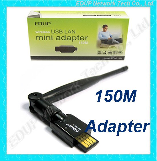 EDUP MINI 802.11N/G/B 150M USB WiFi Wireless Network Card Adapter with 5dbi SMA Antenna