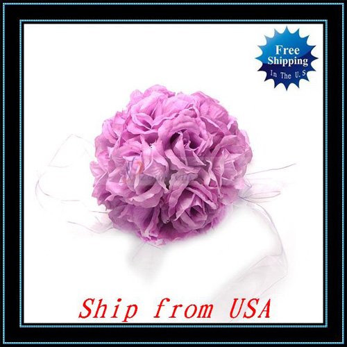 Free Shipping 5pcs lot Lavender Rose Ball Wedding Flower Decoration Ship 