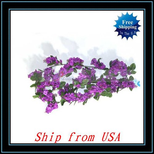 Free Shipping 5pcs lot Purple Silk Wisteria Garland Wedding Flowers Ship 