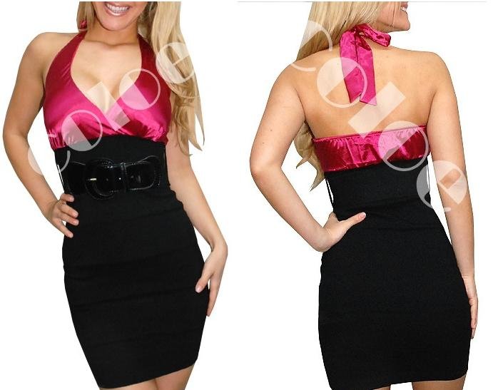 hot pink dress for women. Wholesale hot pink halter