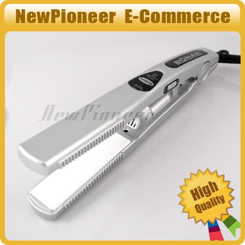 Wholesale Free shipping Aluminum Flat Iron Hair Styler straightener Sliver 