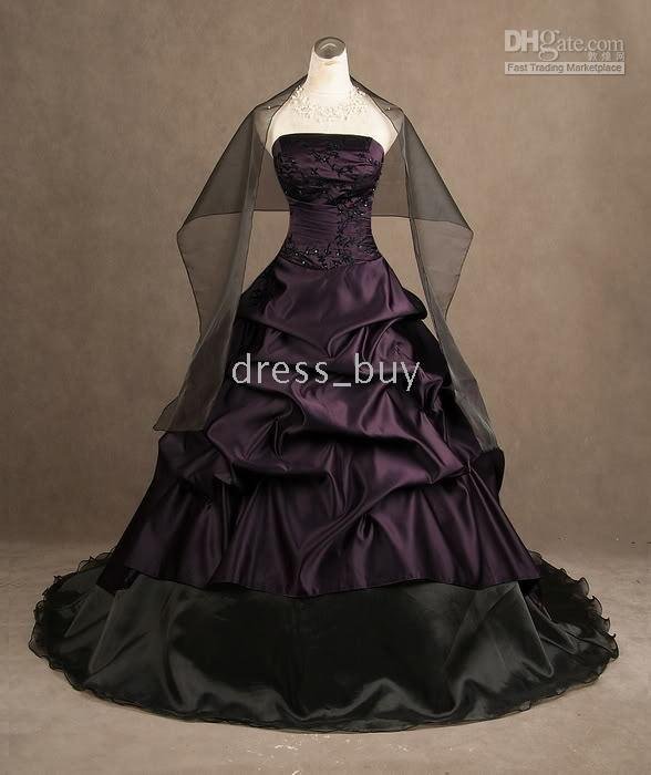 purple wedding dresses