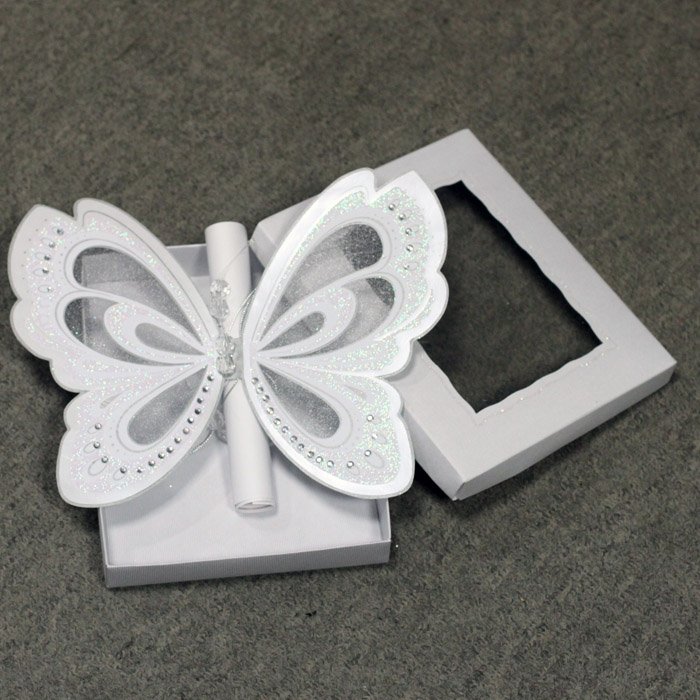  butterfly shape wedding invitation cards with shinning diamondT192