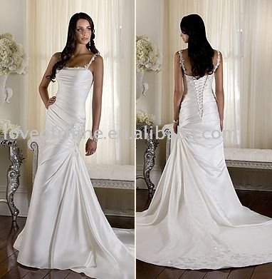 Wholesale lichyj1252 2011 new design gorgeous wedding bridal dresssatin 
