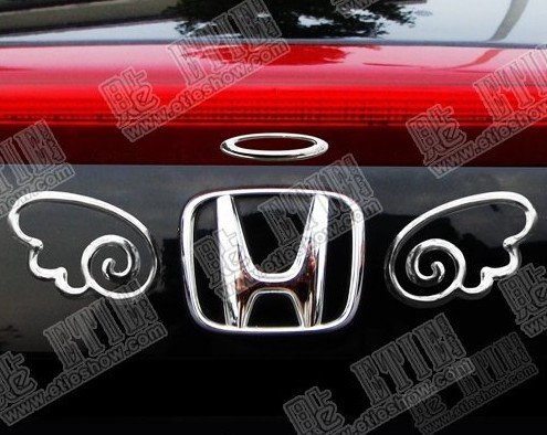 Logo Design  on Angels Nickel Alloy Logo Design Colour Sticker 3d Car Logo Sticker