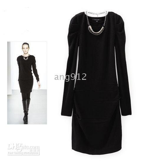 Wholesale 2010 Mashup trend Dresses Women's Long T shirt Unique Long Sleeve 